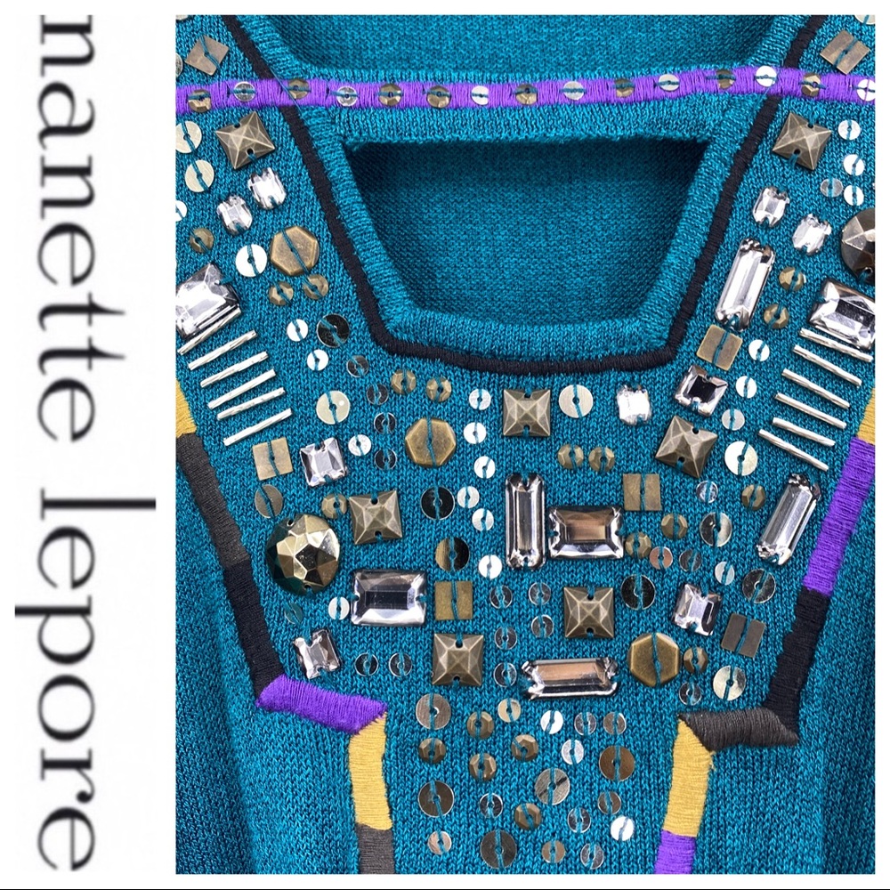 💕SALE💕 Nanette Lepore Jeweled Summer Dress - Picture 6 of 11